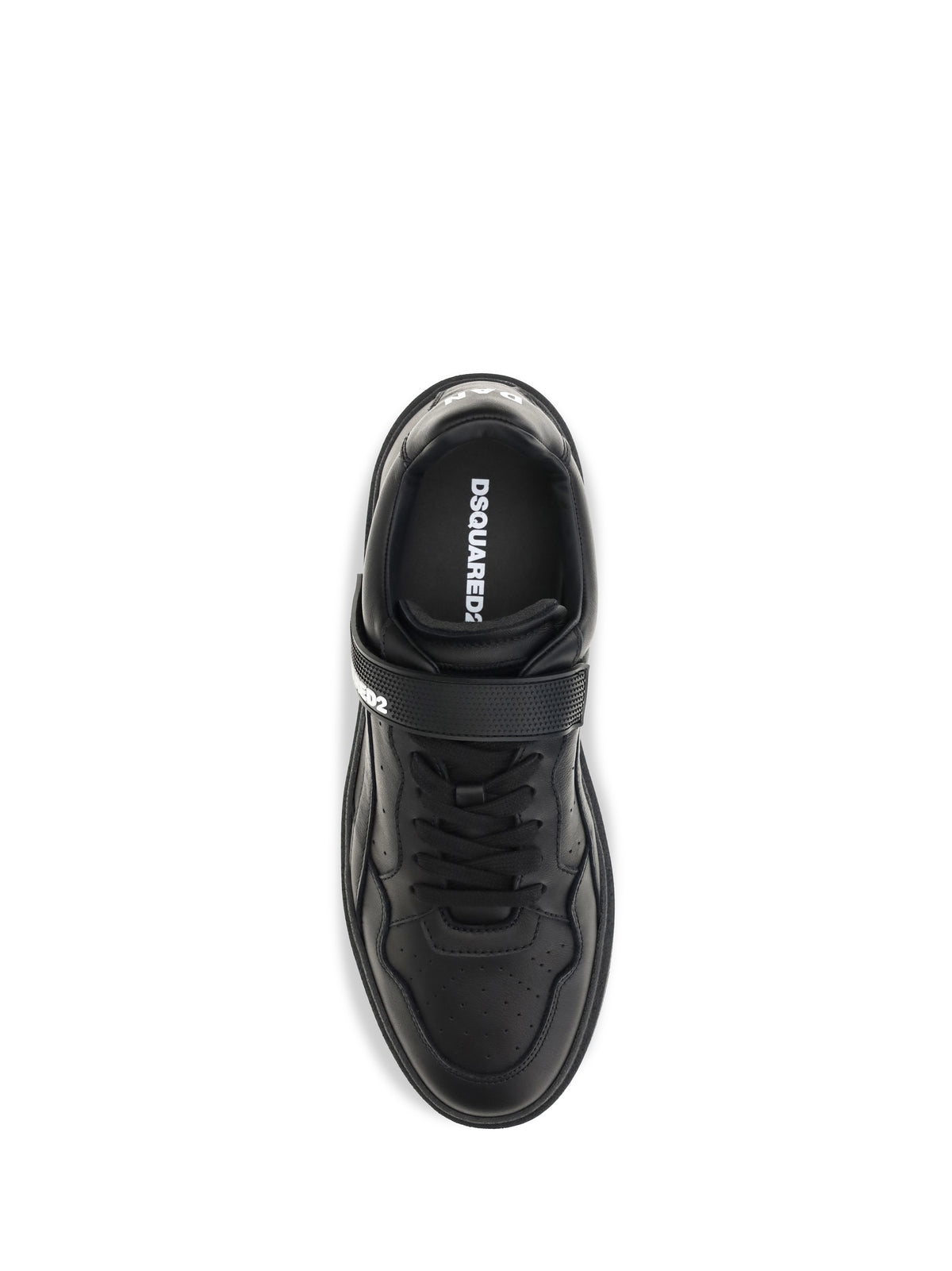 Dsquared2 Leather strap Sneakers - Nero+Nero