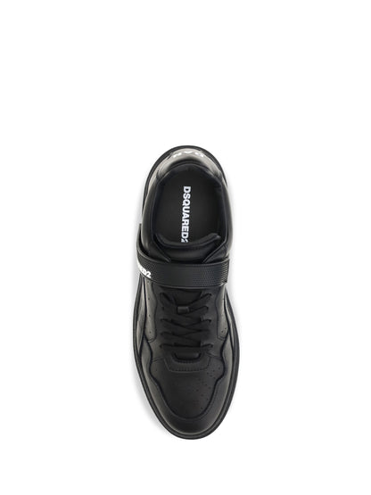 Dsquared2 Leather strap Sneakers - Nero+Nero