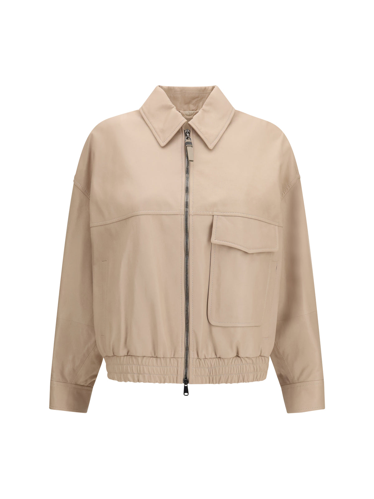 Brunello Cucinelli Glossy nappa Jacket with monili - Whipe