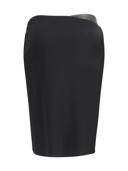 VERSACE Draped jersey Skirt