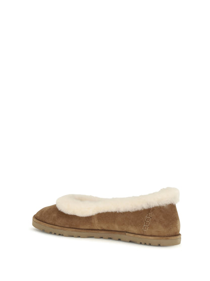 Ugg Zora suede Ballerinas - Chestnut
