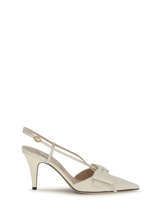 VALENTINO GARAVANI Bowow slingback leather Pump
