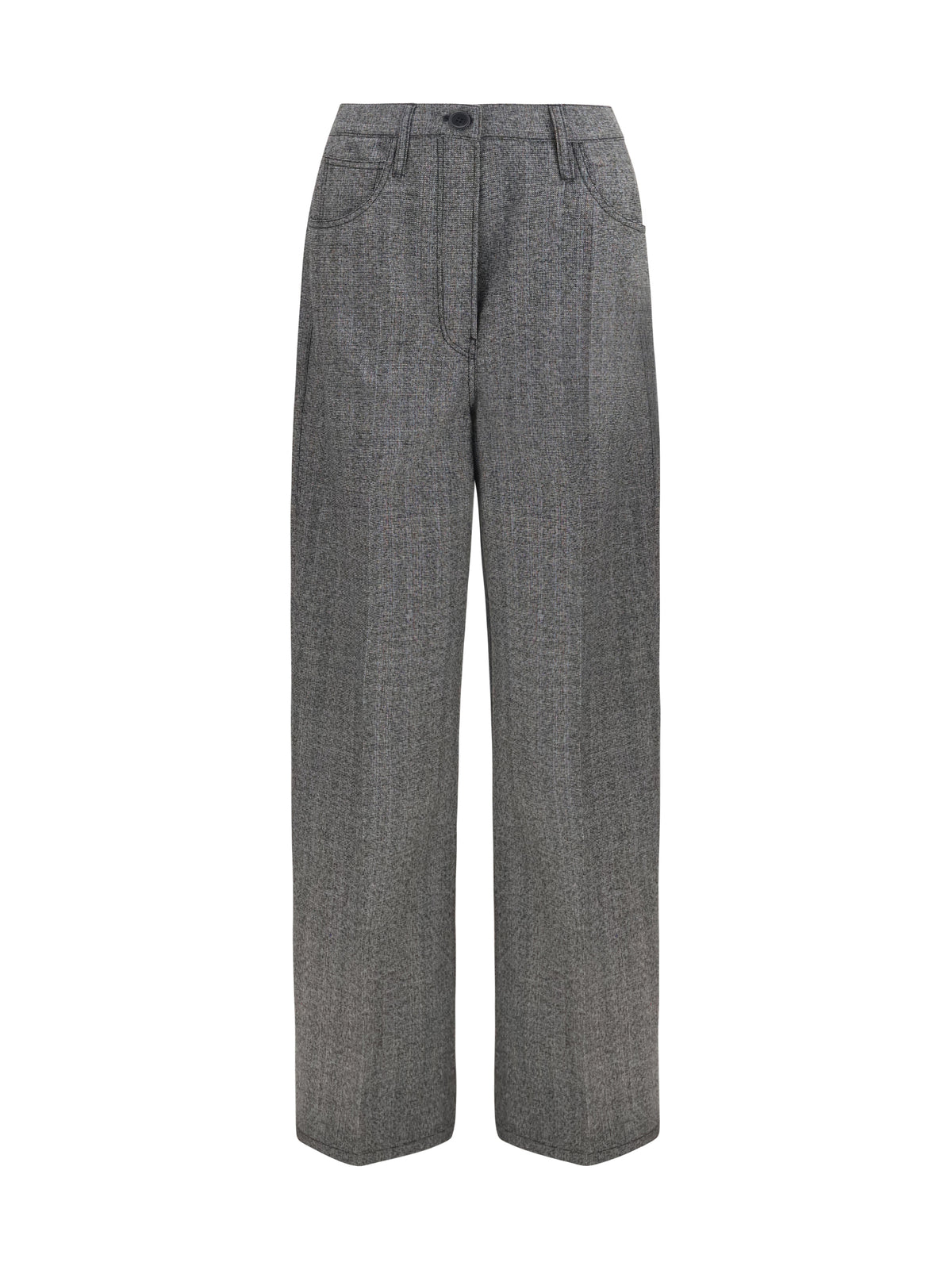 Prada Mouliné wool Pants - Black