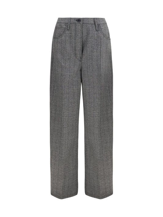 Prada Mouliné wool Pants - Black