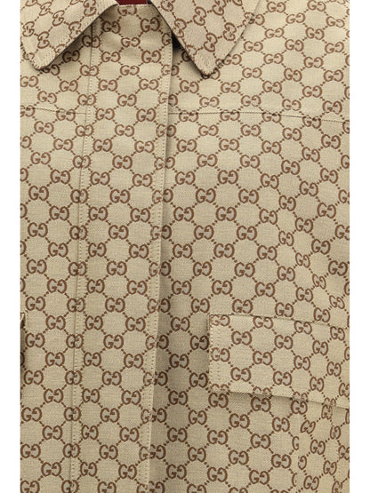Gucci GG Canvas bomber Jacket - Camel/Ebony