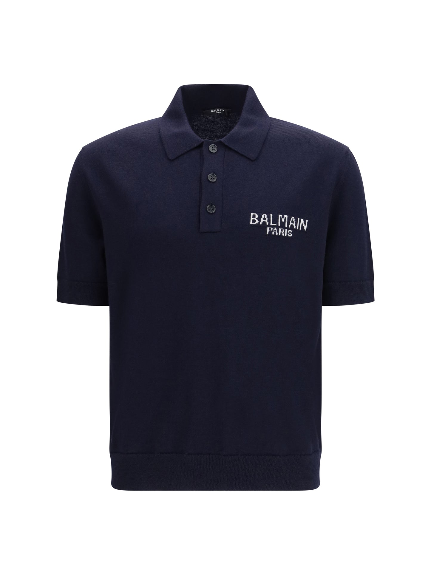BALMAIN Short-sleeve wool Polo