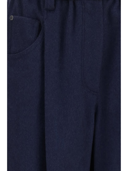 Brunello Cucinelli Stretch wool Pants - Blue