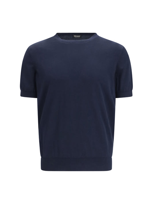 ZEGNA Short-sleeved knit T-shirt