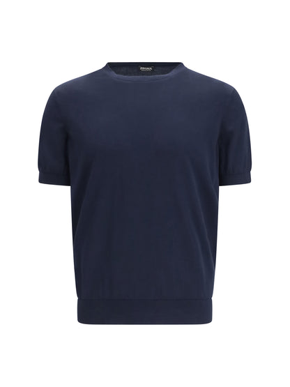 ZEGNA Short-sleeved knit T-shirt