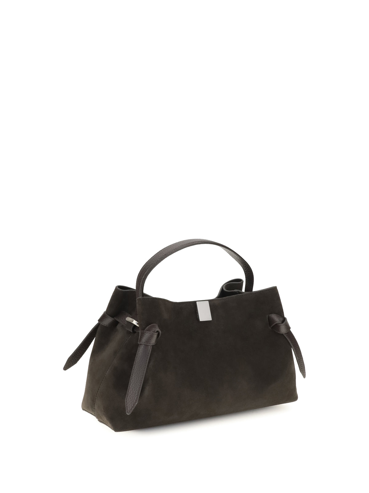 Yuzefi Gyoza suede Shoulder Bag - Ganache