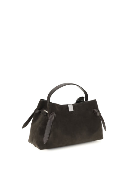 Yuzefi Gyoza suede Shoulder Bag - Ganache