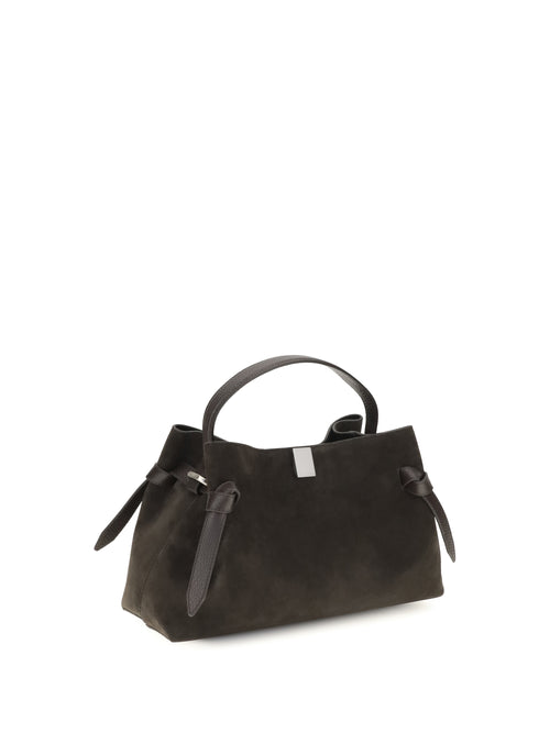 Yuzefi Gyoza suede Shoulder Bag - Ganache