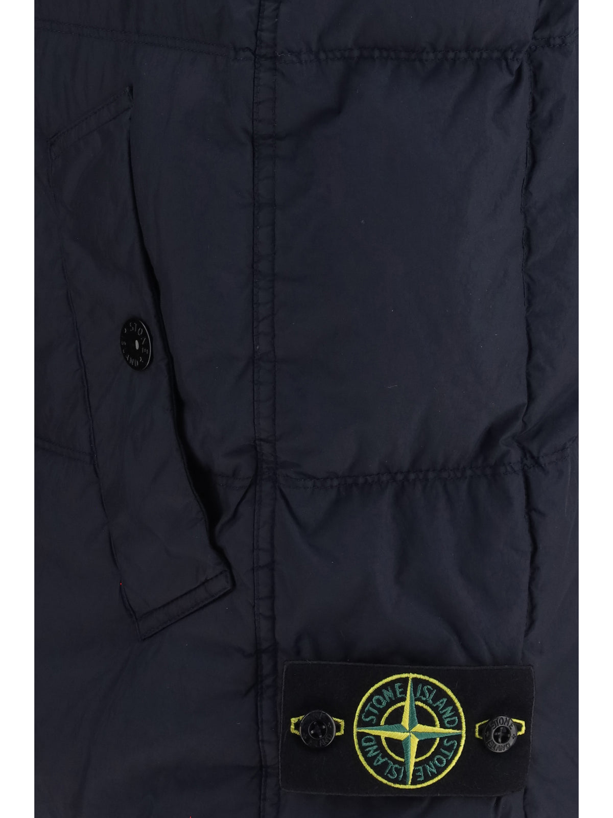Stone Island Crinkle Reps NY Padded Vest - Navy Blue