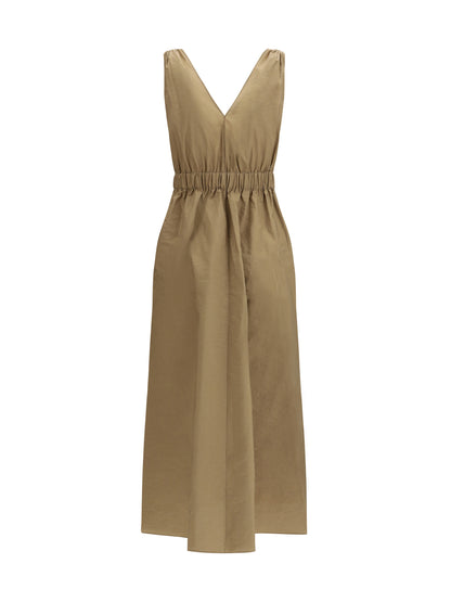 BRUNELLO CUCINELLI Cotton poplin Dress Precious Shoulder Detail