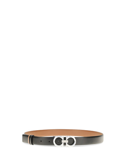 Ferragamo Reversible and adjustable Gancini Belt - Cognac