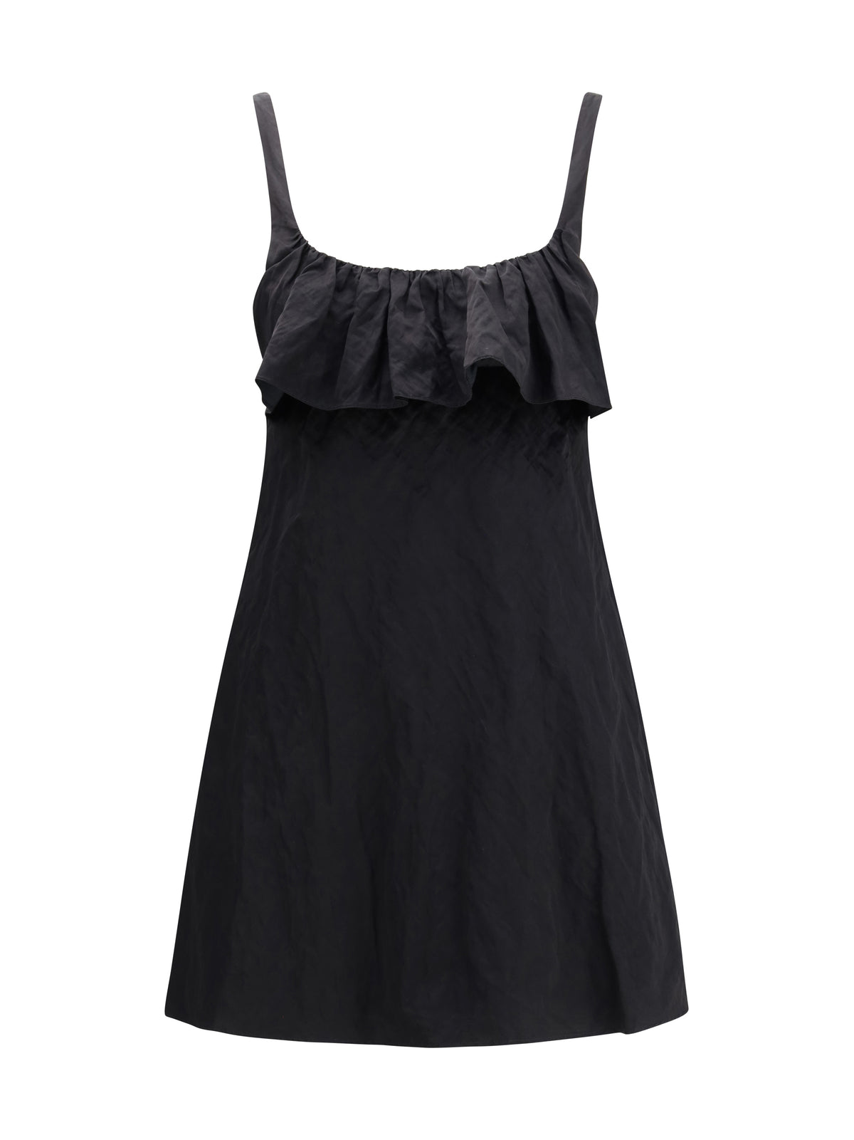 Chloé Mini Dress in washed technical satin - Black