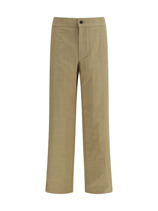 BURBERRY Textured check cotton Pants