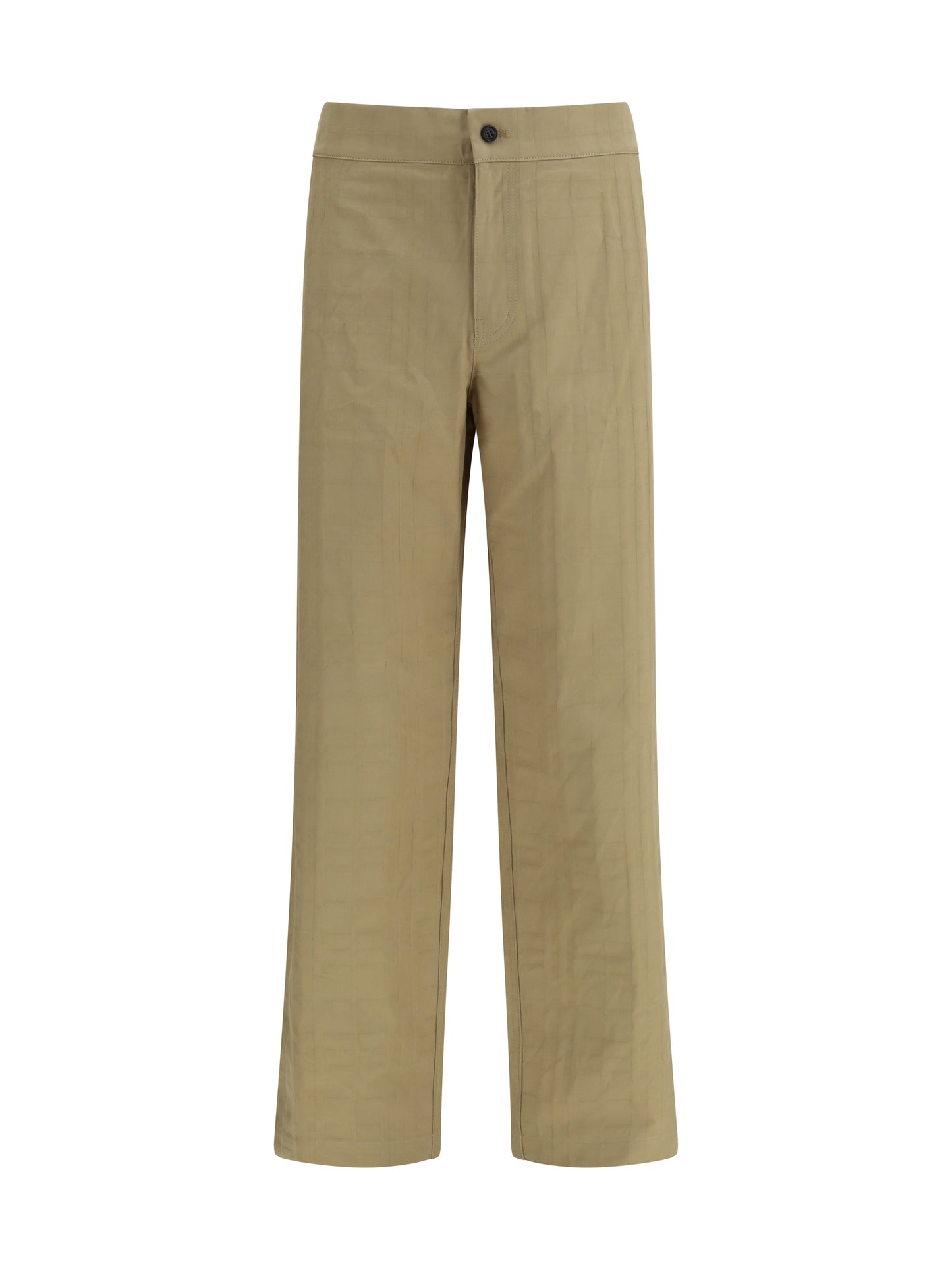 BURBERRY Textured check cotton Pants