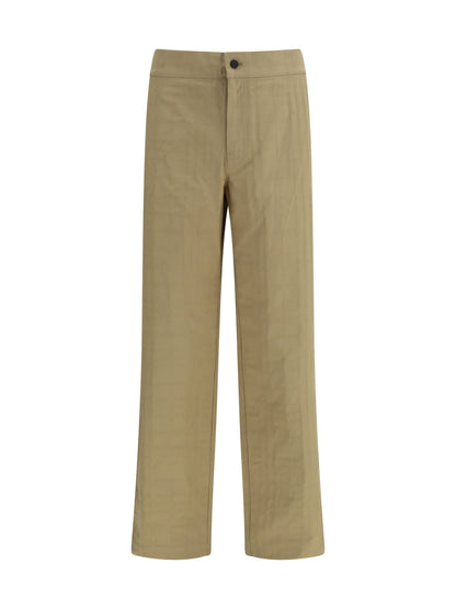 BURBERRY Textured check cotton Pants