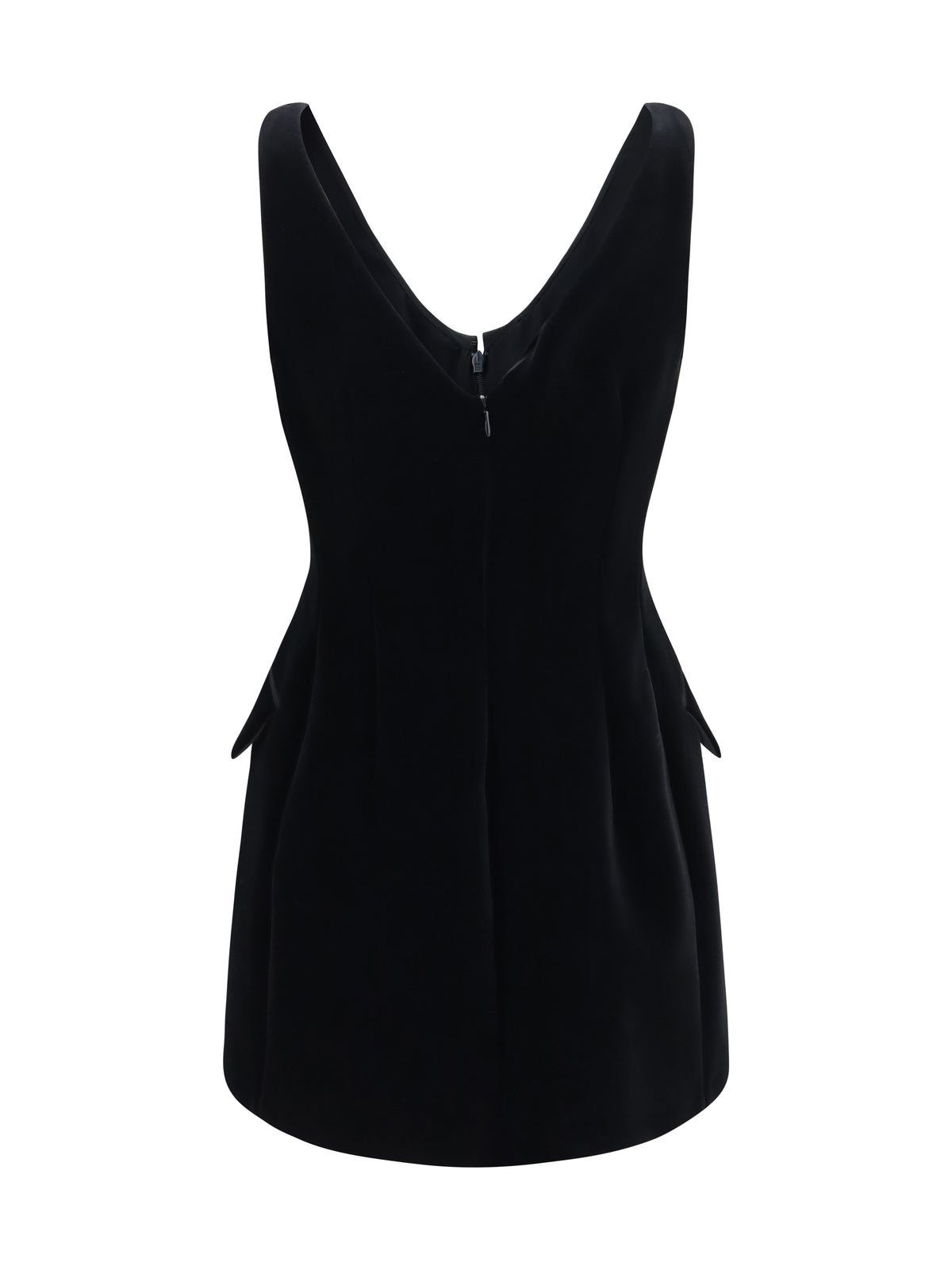 Max Mara Sportmax Tefrite structured V-neck Dress - Black