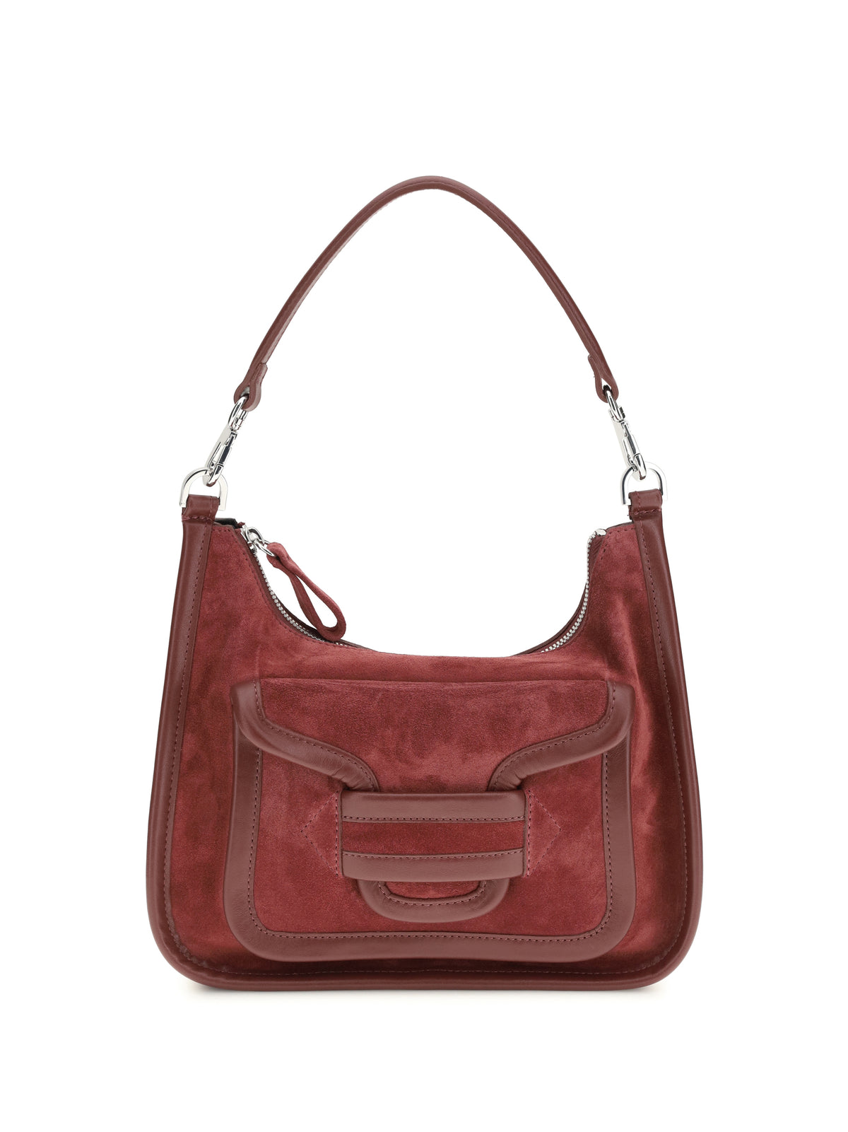 Pierre Hardy Alpha Day Miss leather Shoulder Bag - Suede Calf Calf Carmine Burgundy