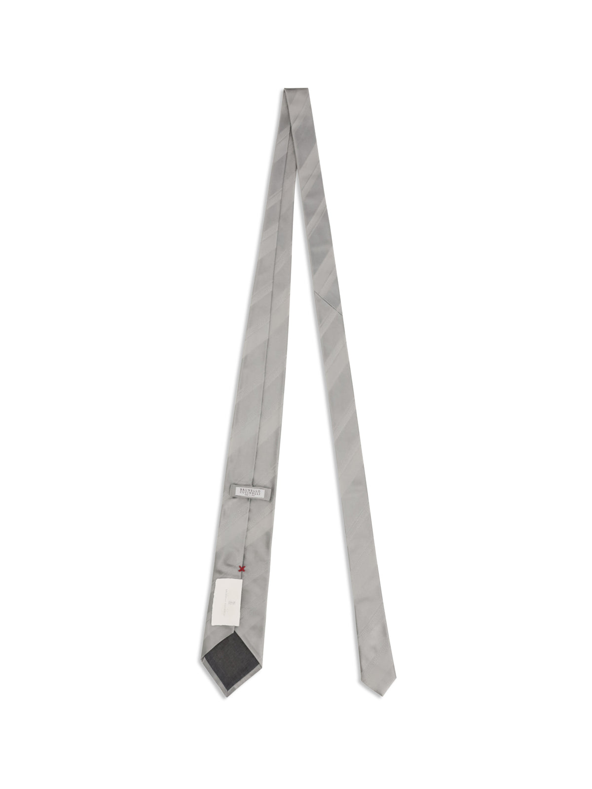 Brunello Cucinelli Striped silk Tie - Pearl