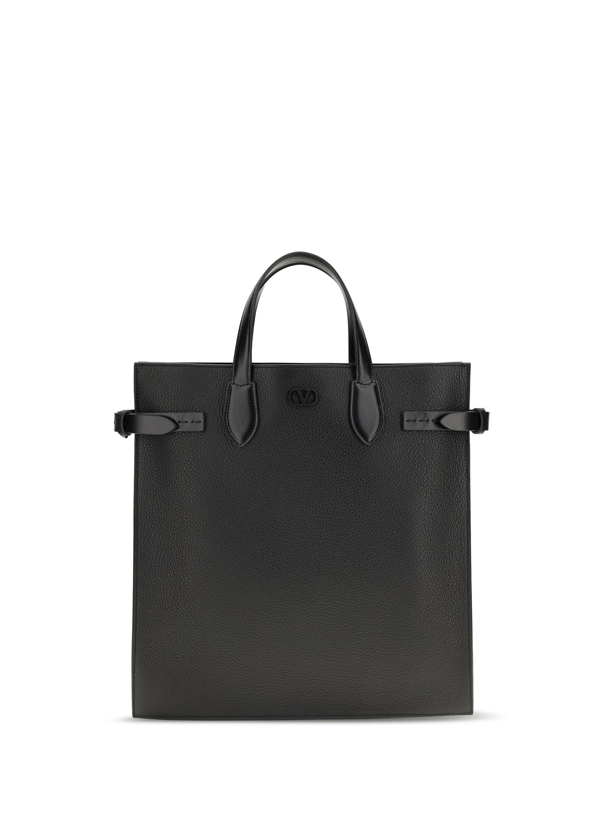 Valentino Garavani Medium Antibes grained leather Shopping Bag - Black