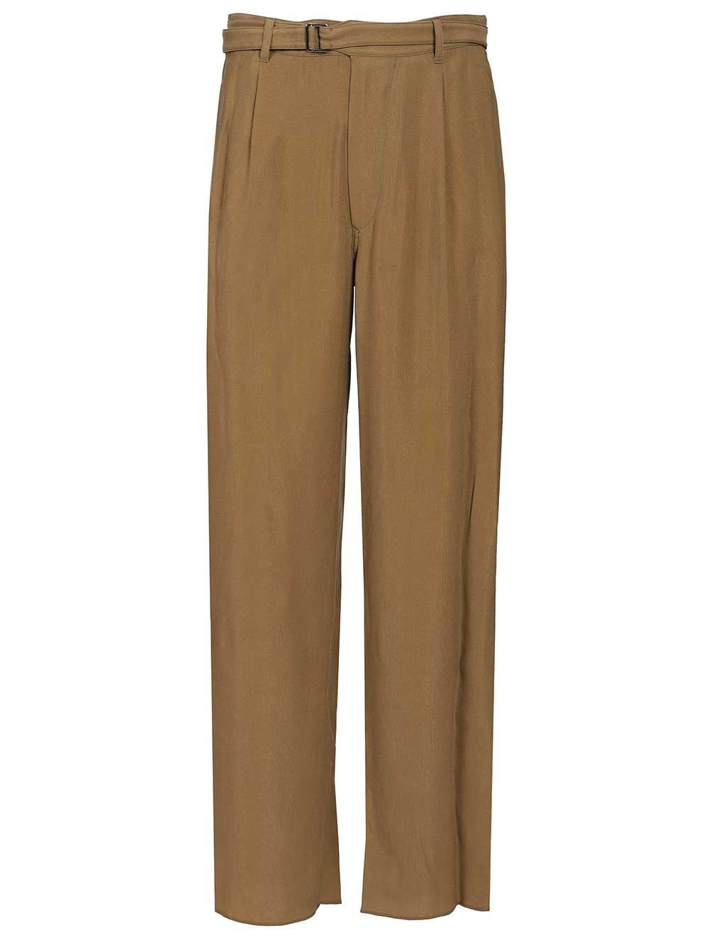 Giorgio Armani Tailored Trousers With Pleats - Beige