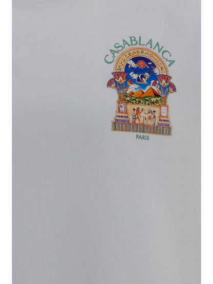 Casablanca Egyptian L’Arche T-shirt - White