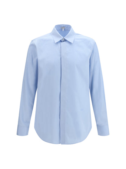 Loewe Lightweight cotton poplin Shirt - Light Blue