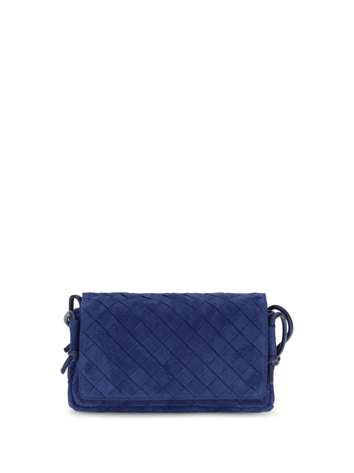 Bottega Veneta Notturno Clutch - Blue Royal-Gold