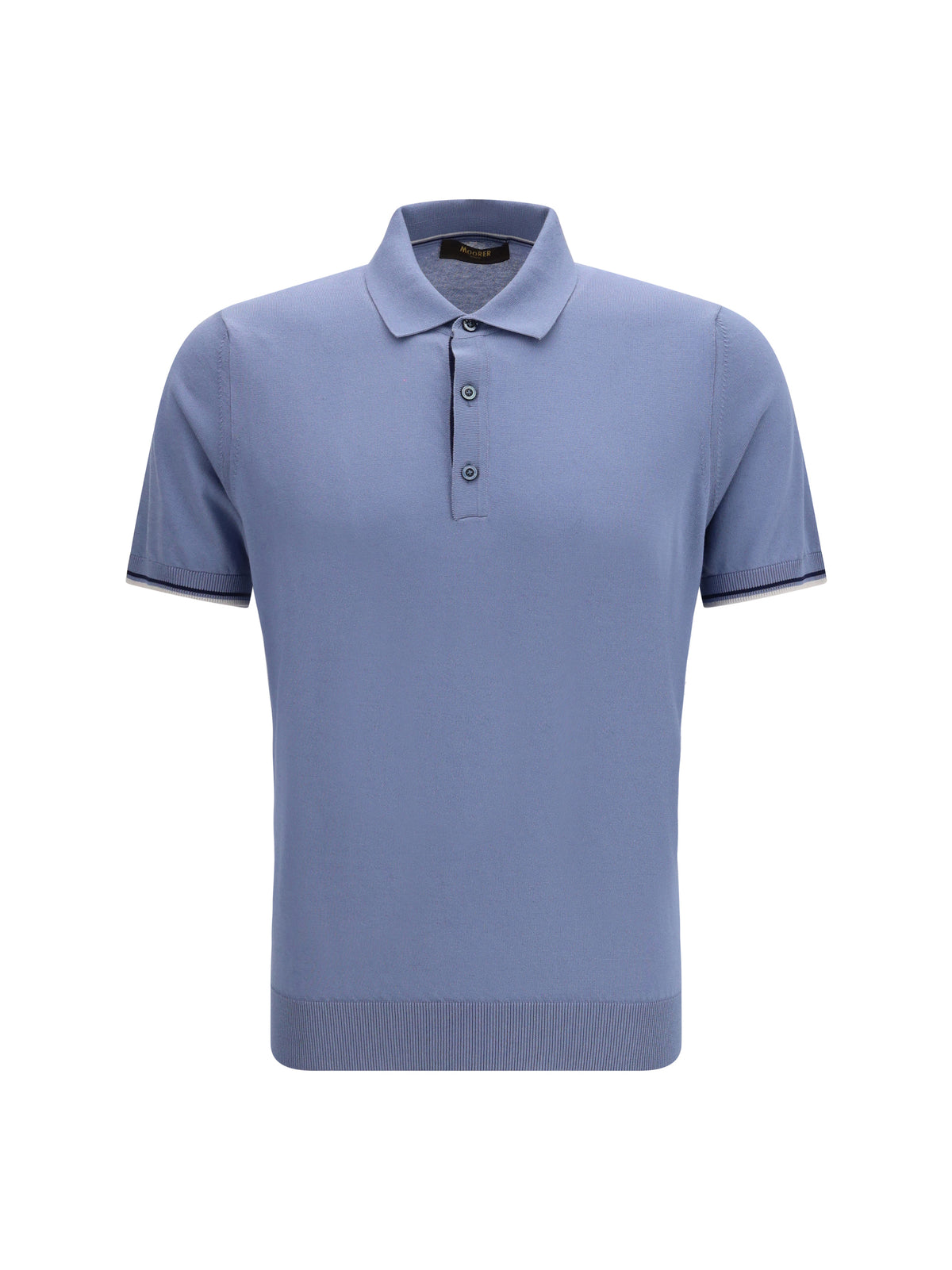 Moorer Cotton Polo - Chambray