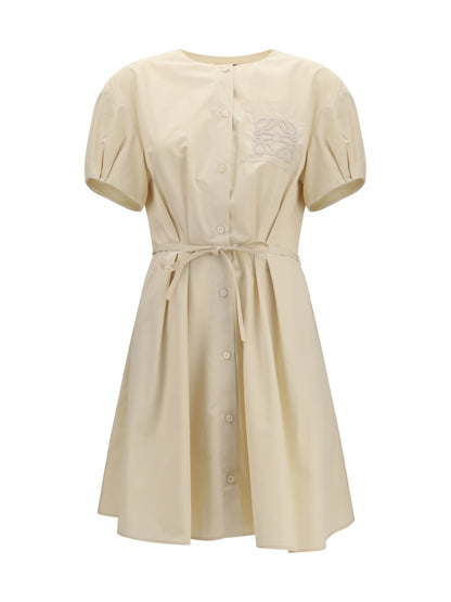 Loewe Lightweight cotton poplin Dress - Light Beige