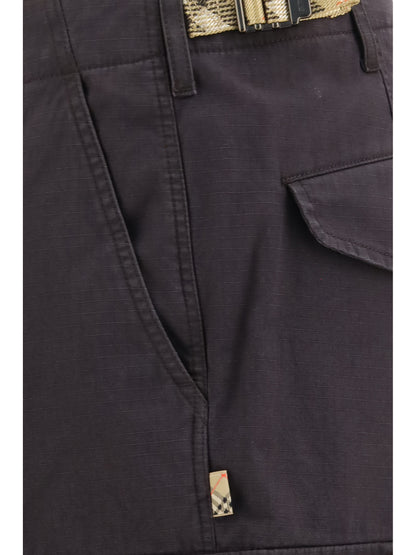 Burberry Cotton Cargo Pants - Chocolate Brown