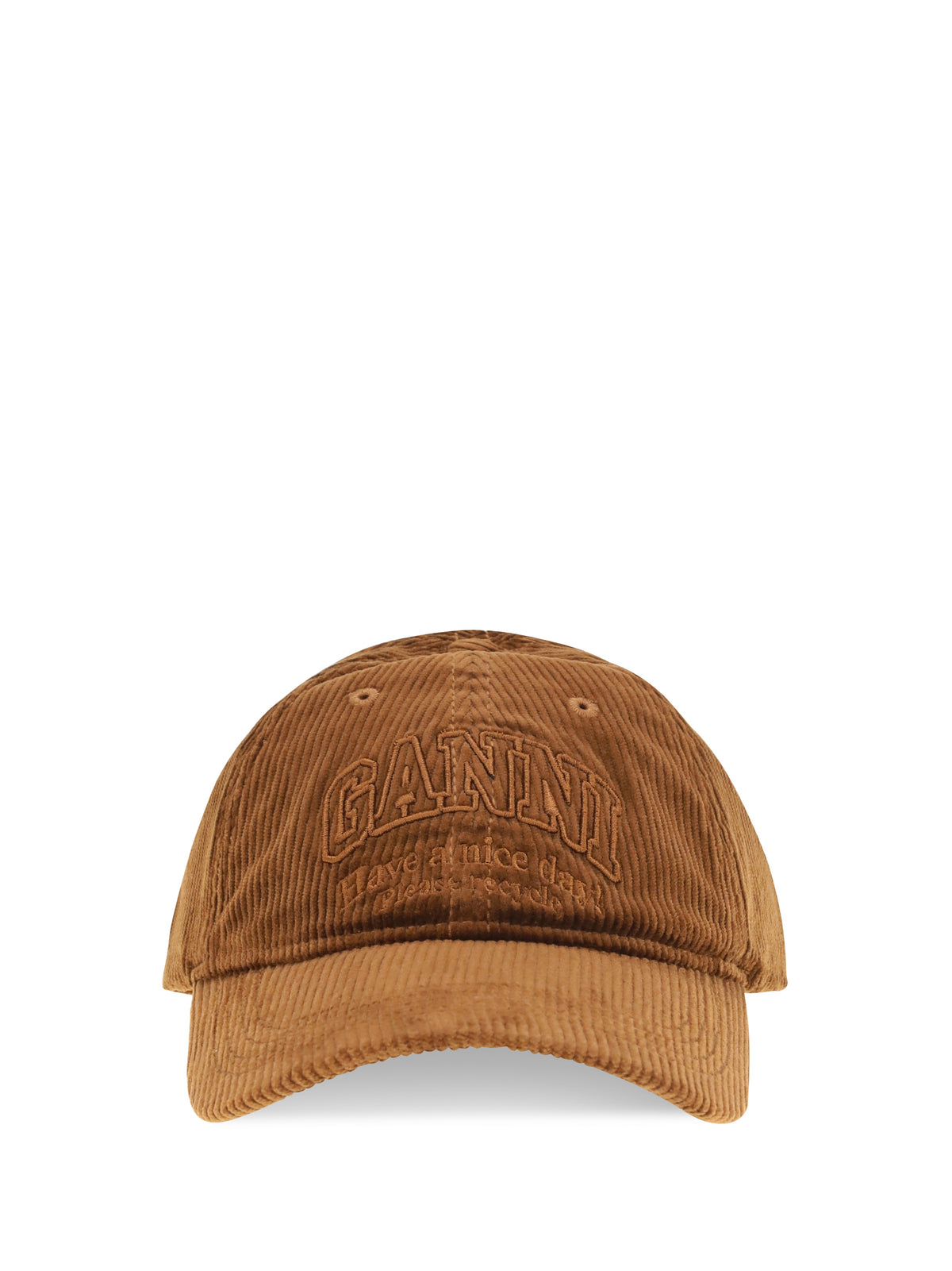 Ganni Corduroy Cap - Tortoise Shell