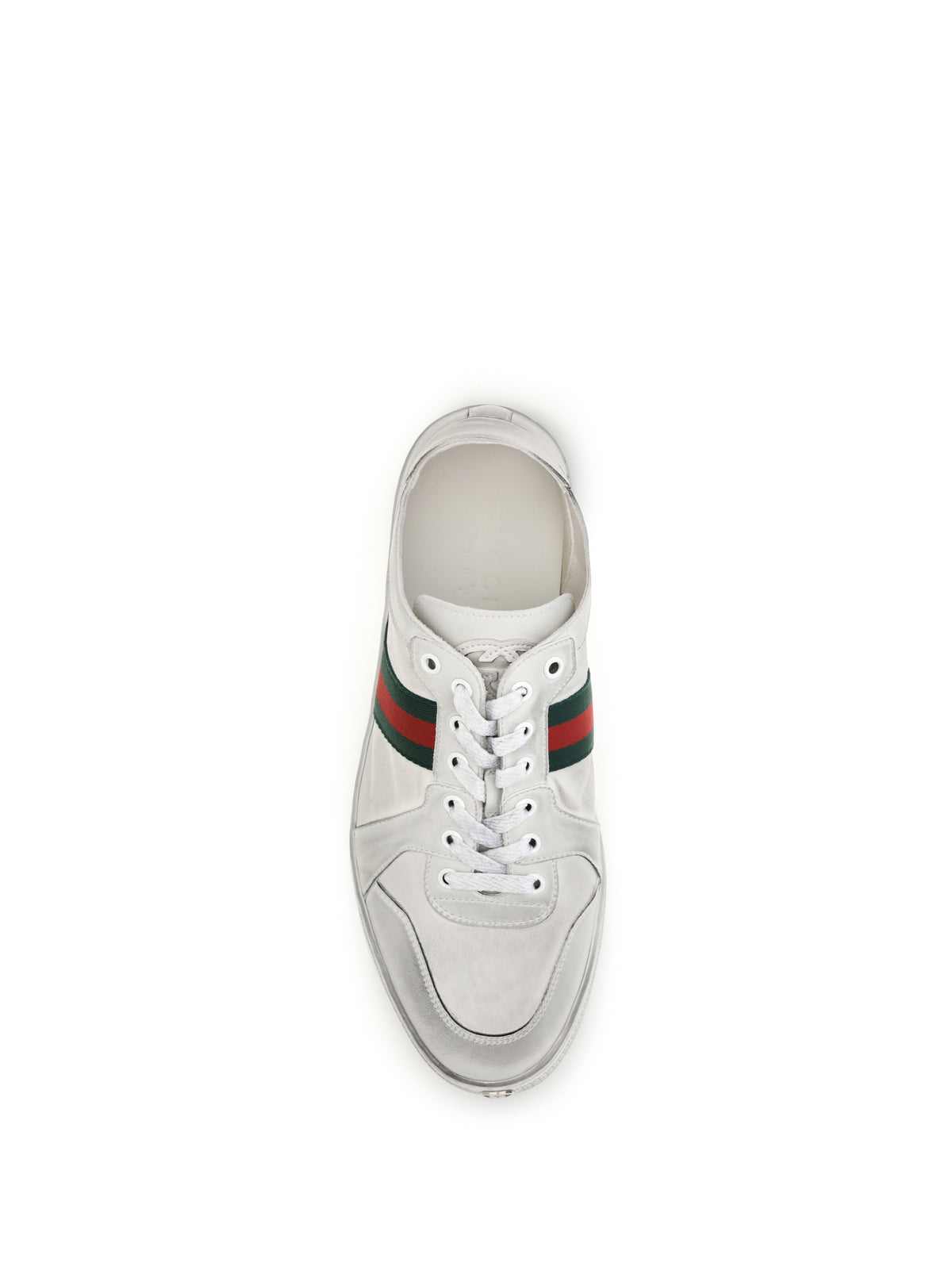Gucci Stretch leather Sneakers - White/White/Vrv