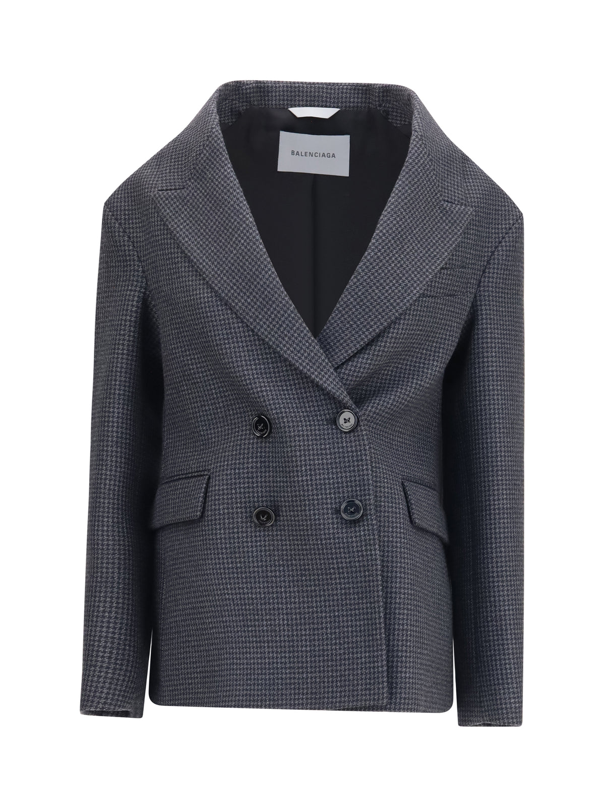 Balenciaga Double-breasted wool Blazer - Dark Grey/Black