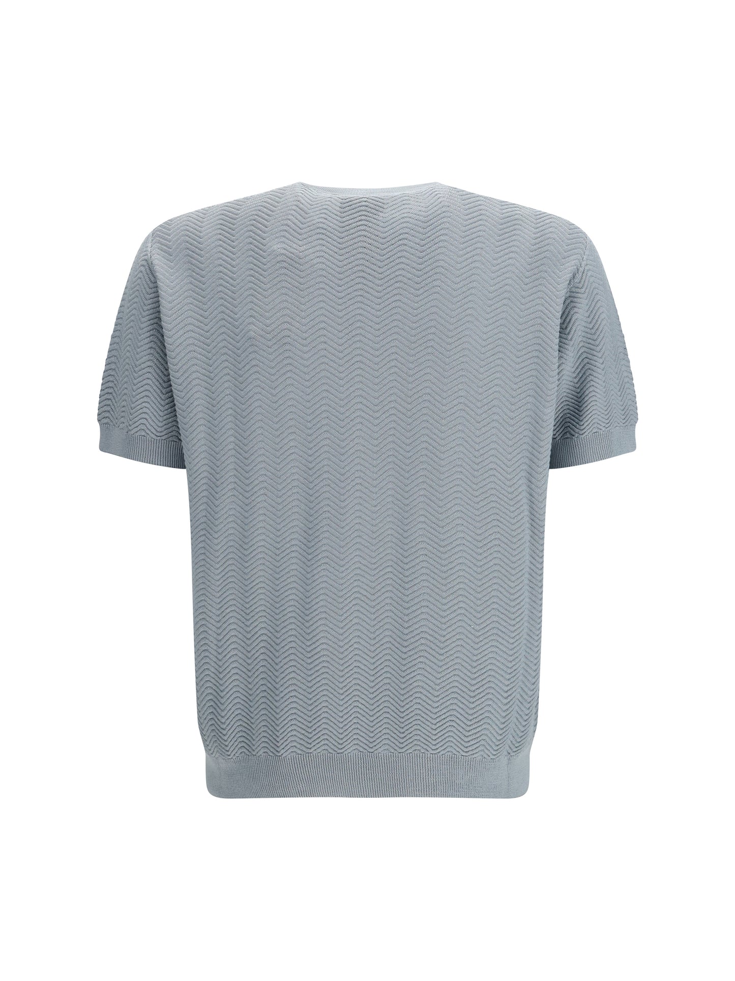 GIORGIO ARMANI Short-sleeved cotton and silk Sweater
