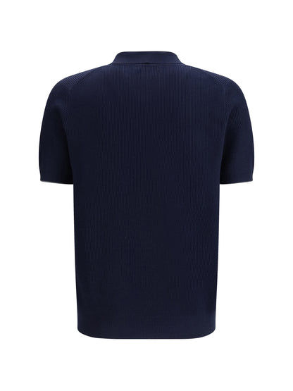 BRUNELLO CUCINELLI Ribbed Polo Shirt
