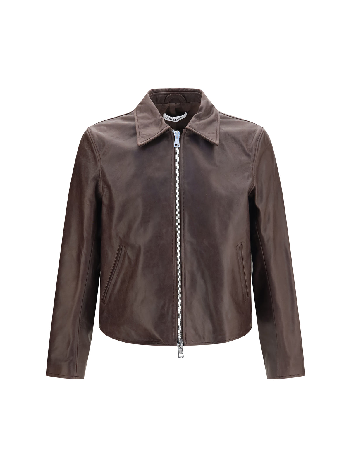 Our Legacy Mini leather Jacket - Matted Brown