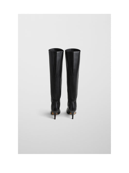 Phoebe Philo Leather Knee-High Boots - Black