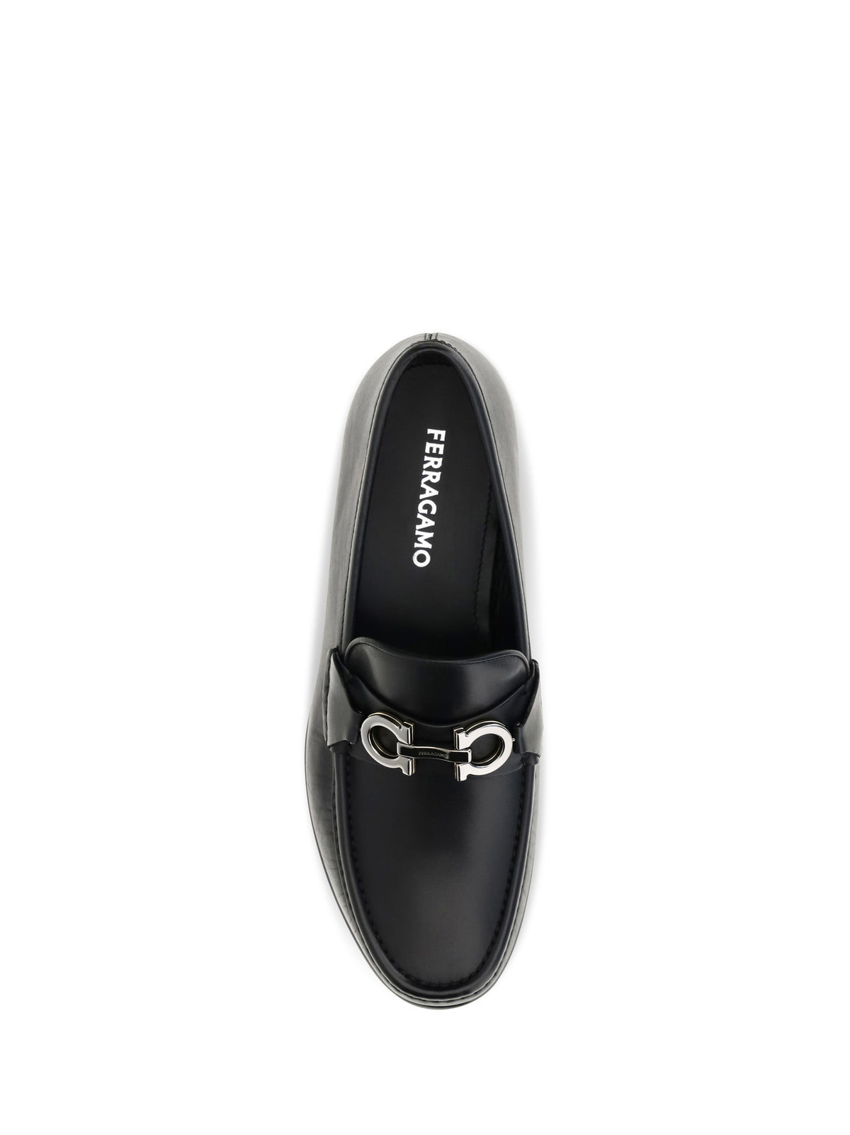 Ferragamo Gancini ornament Loafers - Black