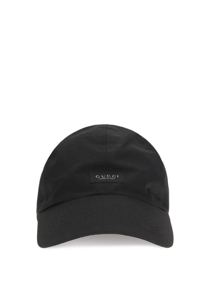 Gucci Logo Baseball Cap - Black Black/Black