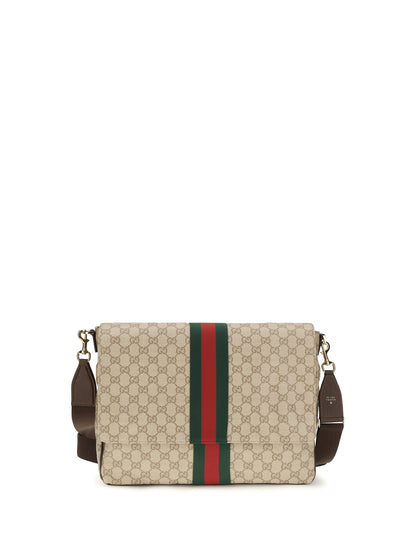 Gucci Medium Web Stripe Shoulder Bag - Vin.San.Br/D.B/D.B/V