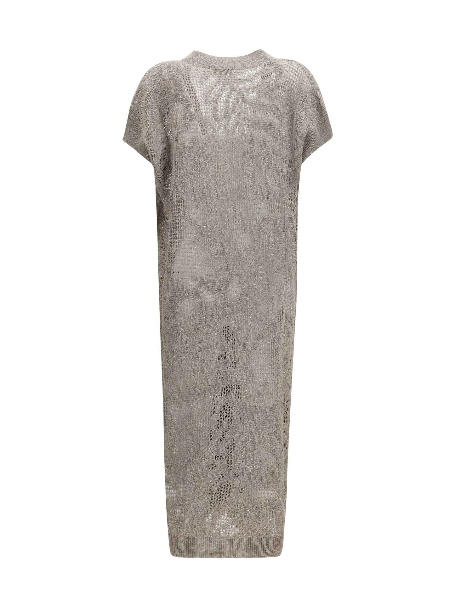 BRUNELLO CUCINELLI Long Cardigan in a linen and cotton blend