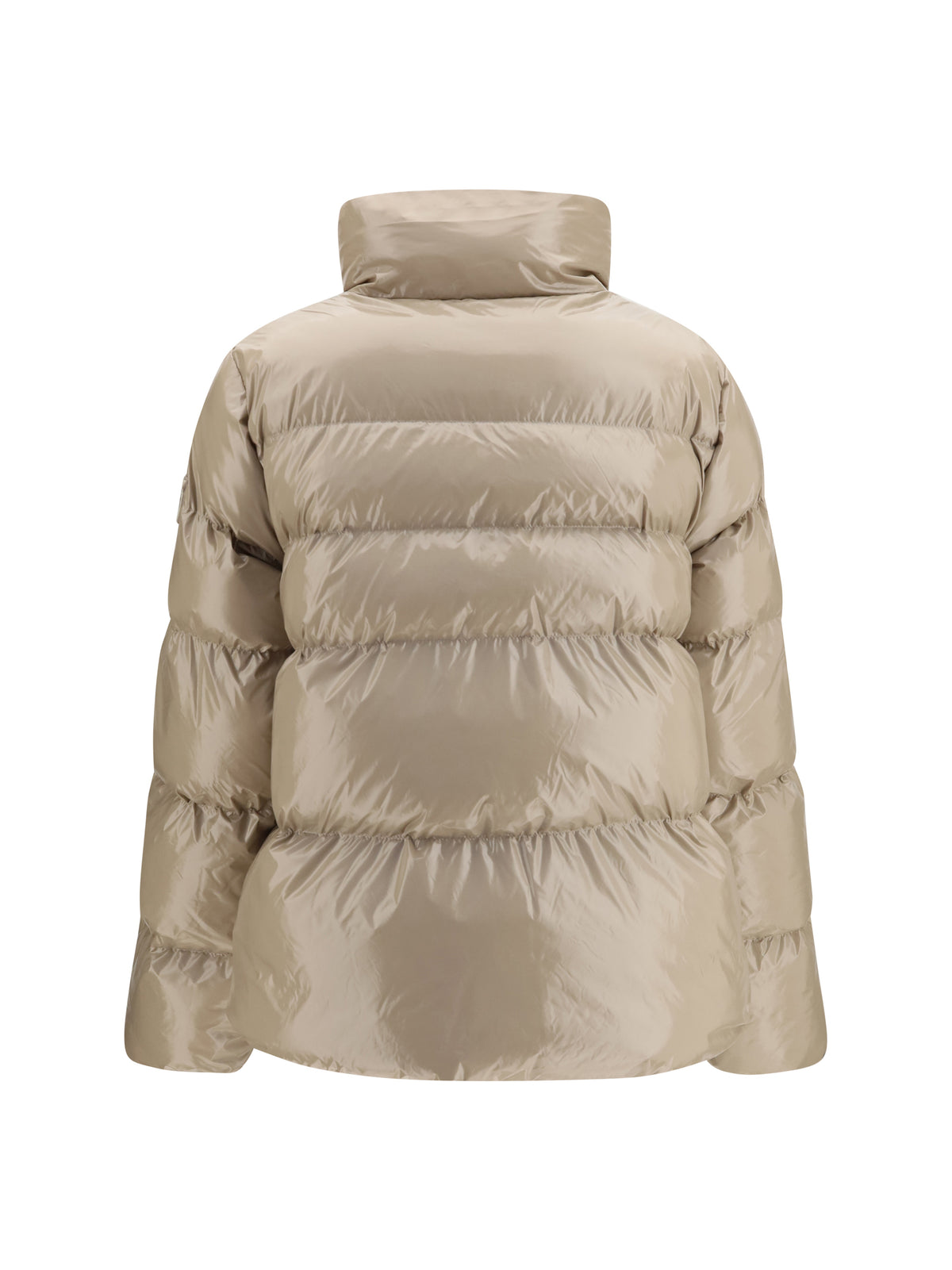 Pinko Glossy quilted Puffer Jacket - Beige-Cinciglia