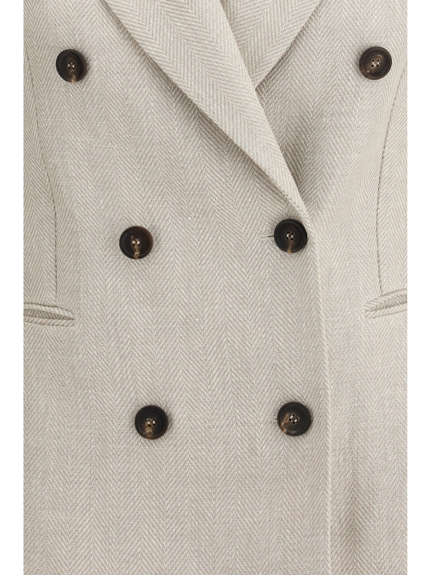 BRUNELLO CUCINELLI Button Herringbone Blazer