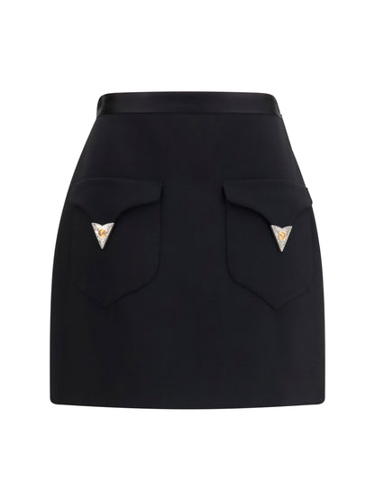 Versace Wool mini Skirt - Black