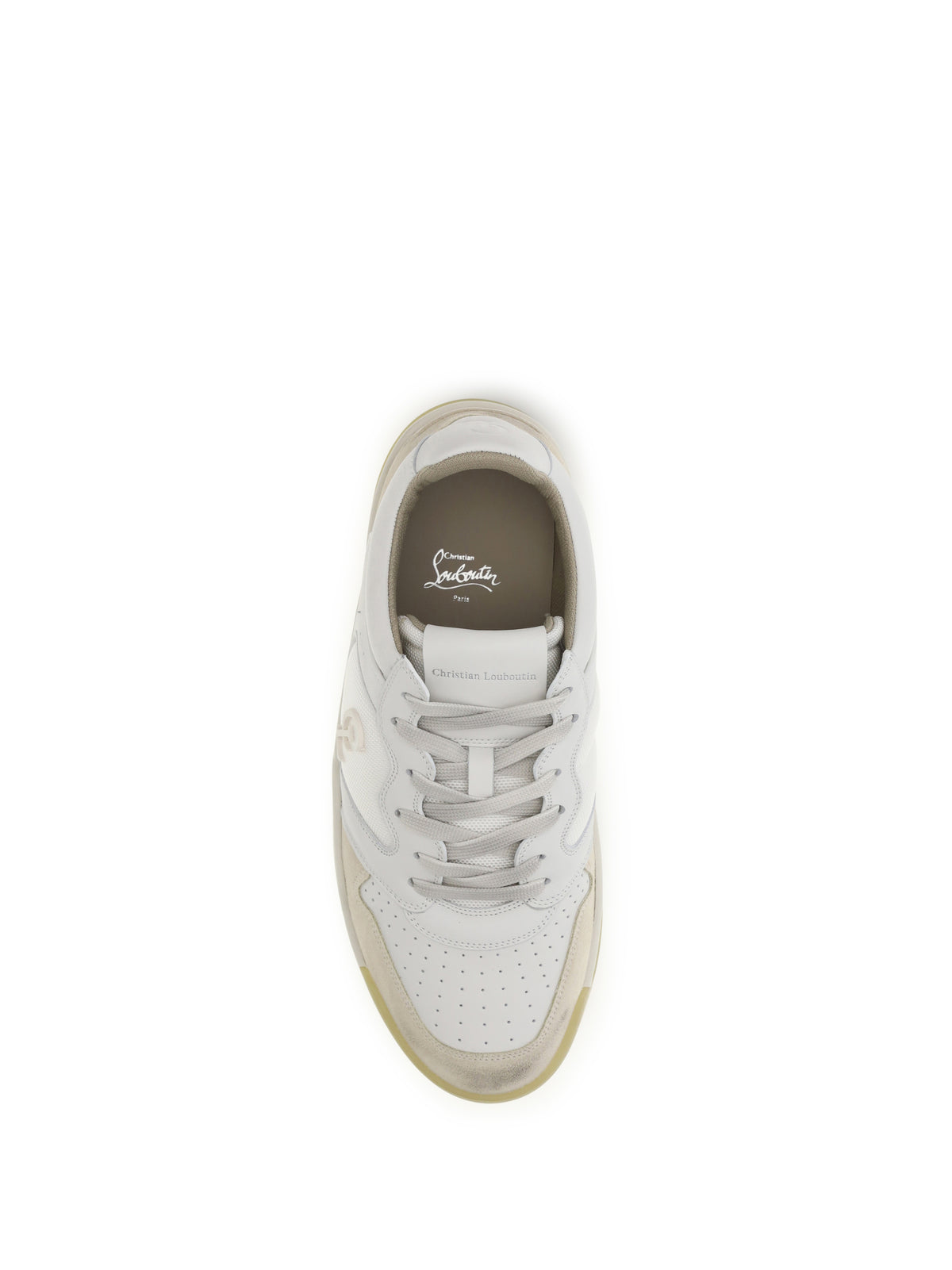 Christian Louboutin Bsktball 1 Retro Sneakers - Egg Shell/White