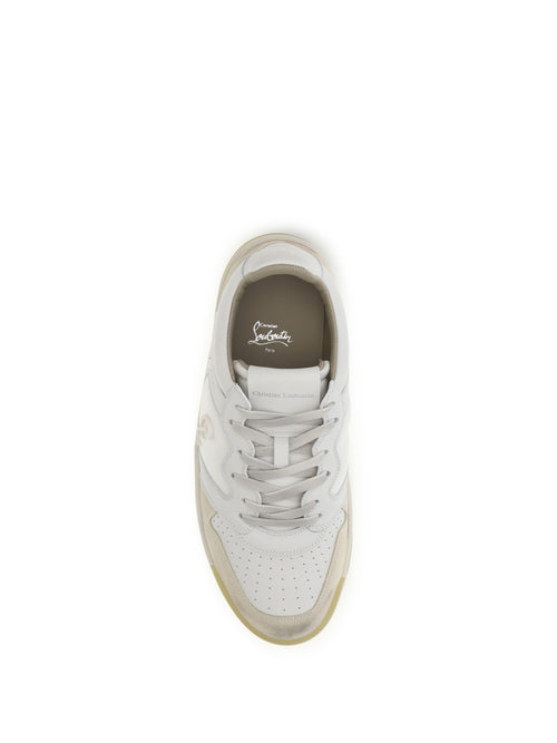 Christian Louboutin Bsktball 1 Retro Sneakers - Egg Shell/White